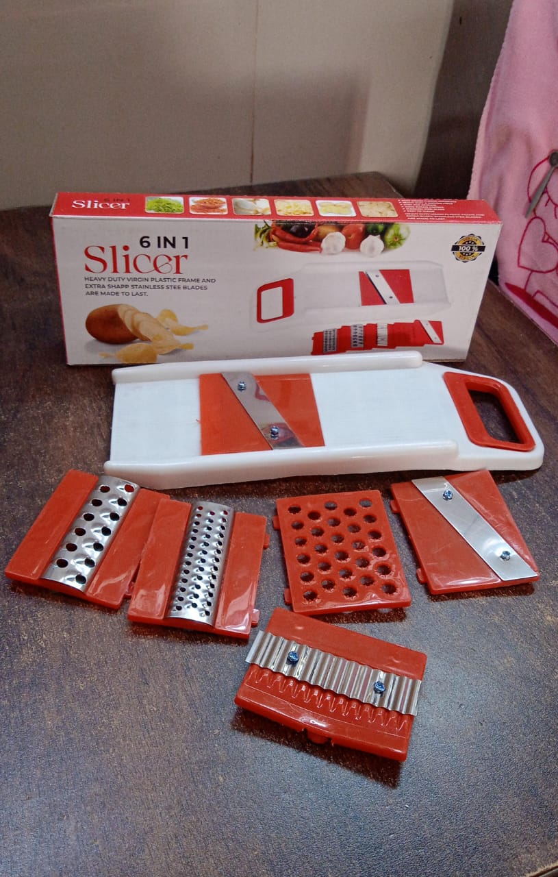 Plastic 6 in 1 Vegetables Slicer, Cutter and Fruit Dicer Grater (1 Set) Plastic 6 in 1 Vegetables Slicer, Cutter and Fruit Dicer Grater (1 Set)